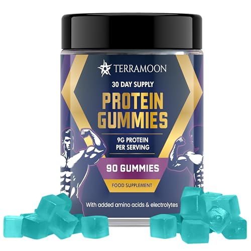 Protein Gummies 9g Protein Per Serving 90 Gummies 30-Day Supply with BCAA and Electrolytes