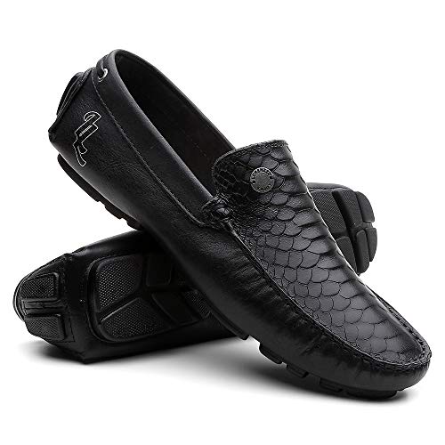 Mocassim Masculino Em Couro Legitimo Cor:Preto;Tamanho:43