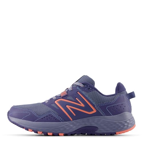New Balance Women's 410 V8 Trail Running Shoe, Dream State/Sunfade Red/Dusk Shower, 84