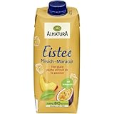ALANATURA - Thé glacé Gourmand pêche & passion, Douceur fruitée naturelle, 500mL - Lot de 6