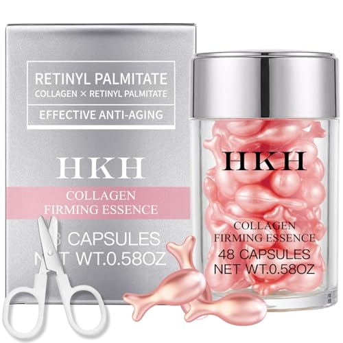 HKH Retinol Serum Capsules for Face: 48 Caps Anti-Aging Wrinkle Skincare Night Serum - Vitamin A & E Facial Oil for Women - Firming Smoothing & Hydration - Travel-Friendly with Sci image 4