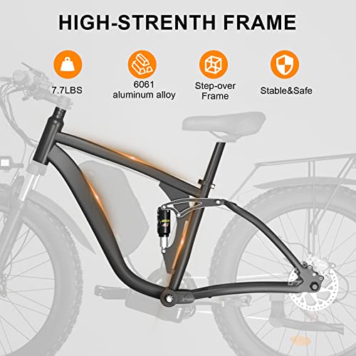 Zeegr Smlro Ebikes For Adults, 26" X 4" Fat Tire Electric Bike For Adults,Dual Motor Awd 2000 Watt 48V 22.4Ah 35Mph Adult Ebike Long Range 40-60 Miles With Hydraulic Disc Brakes(Black) #TOP3