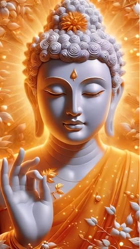 ARTGOTO Diamond Painting Carré Adulte Grand Format,40x70cm Peinture Diamant XXL Bouddha Zen A,Broderie Diamant Painting Kit Complet Adulte,Grande Taille Pour...