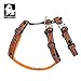 Truelove Double H Escape Proof Nylon Dog Harness Reflective Adjustable No Pull Pet Vest Harness for Small Medium Large Dogs TLH6571(Black/Orange,XL)