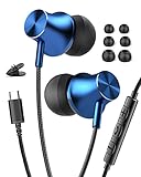 Auriculares Tipo C para Samsung S23 S22 Ultra A53 A54, Auriculares USB C con Microfono Magnético Auriculares Cable para Samsung S21 S20 A33 A34 iPad...