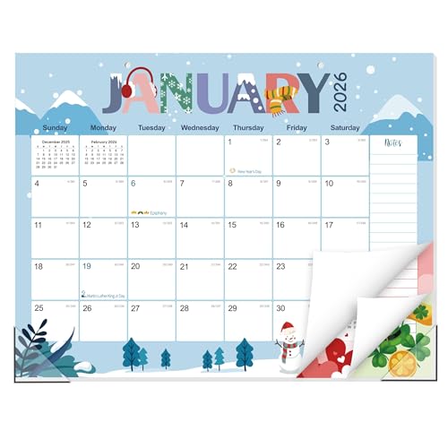 Image of GuassLee Desk Calendar 2026-2027 Large 22 inch x 17 inch Desktop /Wall Monthly Calendar 18-Month School Year Planner Covers January 2026 to June 2027 with Julian Date&Notes for Easy Organizing