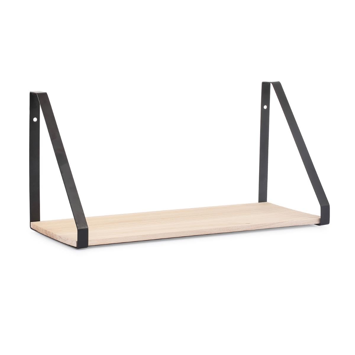 Arcoroc Vinthera Moa Estantería De Pared Acero Y Pino 40x18x20cm