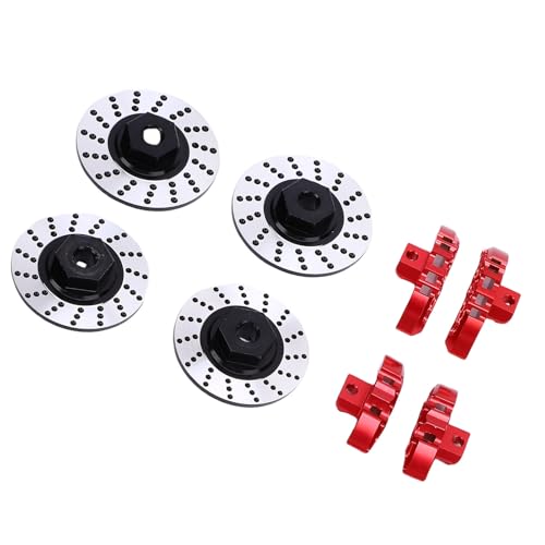 Pasadores de pinza de rotor hexagonal y discos de freno de aluminio para coche RC 6