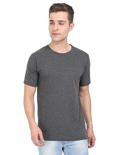 Image of FLEXIMAA Men's Cotton Round Neck Plain Half Sleeve T-Shirt