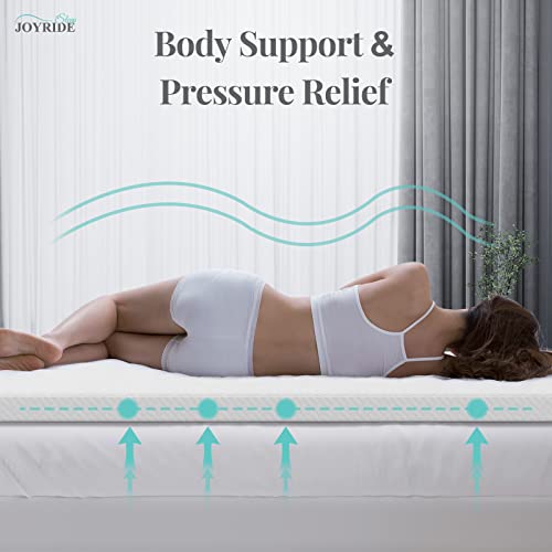Memory Foam Mattress Topper,3 Inch Gel Infusion Egg Crate,With Removable, Washable Bamboo Charcoal Rayon Cover,Anti-Slip Bottom & Straps,Certipur-Us Certified,By Joyride Sleep(King Size) #TOP3