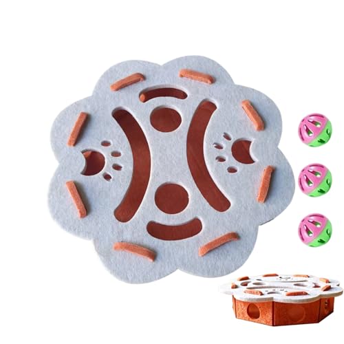Katzen-Nagelfeilen-Anreicherungsbox – Filz-Futterlabyrinth Mit Integrierter Kugelbahn, Professionelle, Kratzfeste Pflegestation, Puzzle-Spielzeug Zur Geistigen Stimulation | Fortschrittliches Hochdich Katzen-Nagelfeilen-Anreicherungsbox – Filz-Futterlabyrinth Mit Integrierter Kugelbahn, Professionelle, Kratzfeste Pflegestation, Puzzle-Spielzeug Zur Geistigen Stimulation | Fortschrittliches Hochdich
