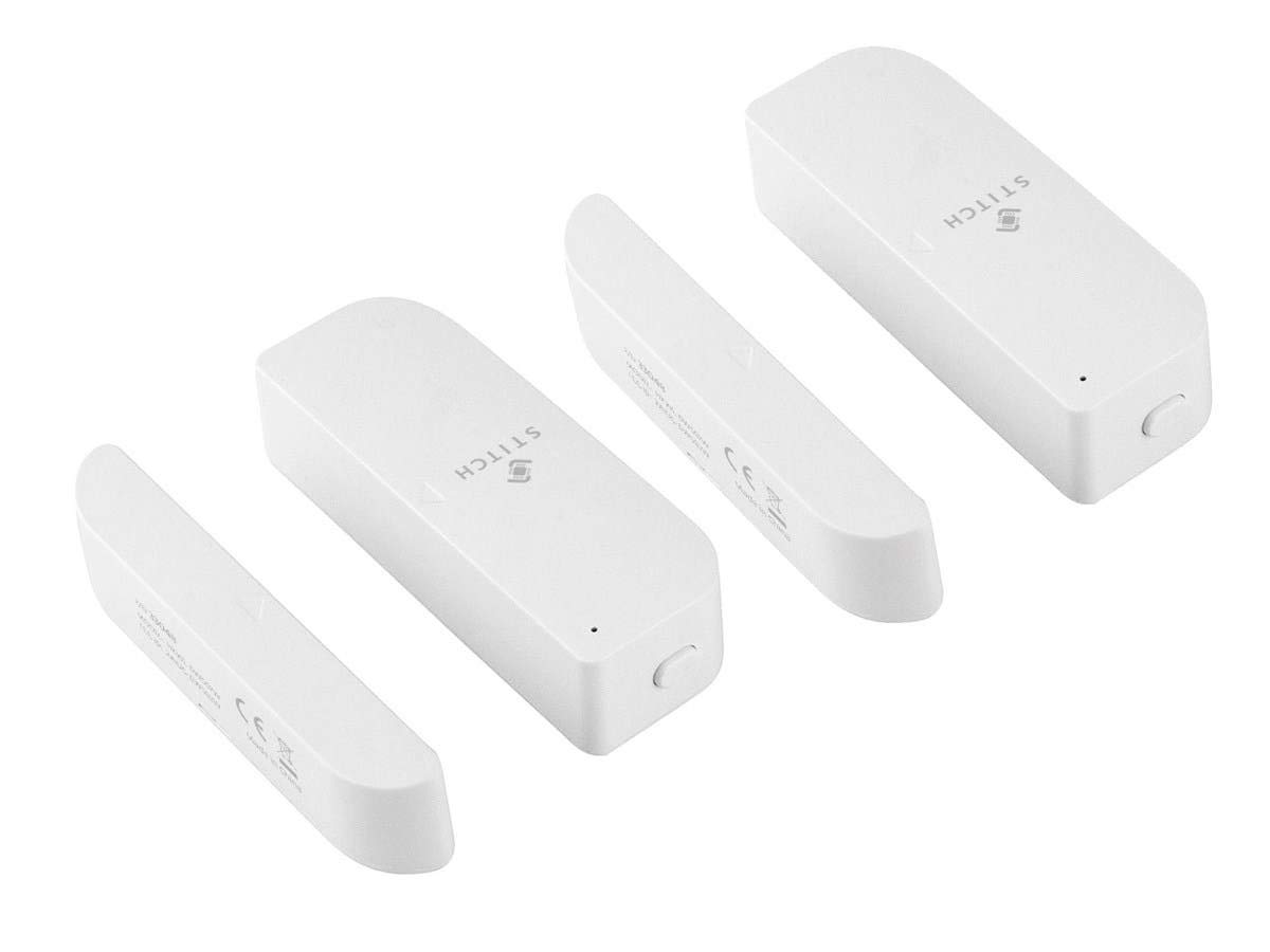 Monoprice Wireless Smart Door/Window Sensor - White (2-Pack) | Compatible with Alexa and Google Assistant, No Hub Required - from Stitch Collection