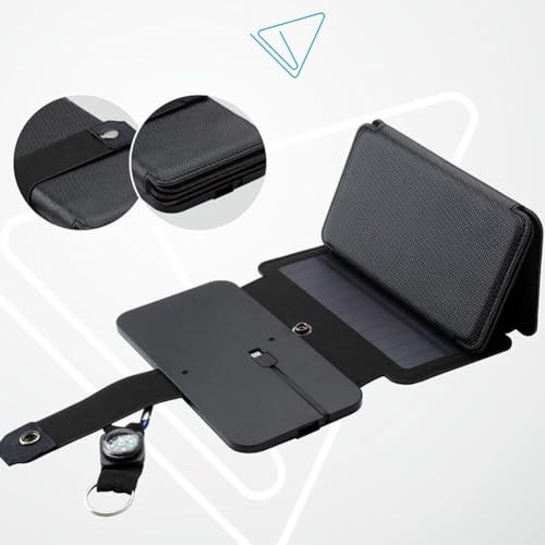 Cargador solar Lpitoy con panel solar plegable y puertos USB para teléfonos móviles en acampadas 7
