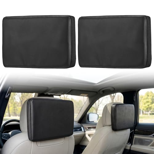 CCTIVED 2 Pack Rear Entertainment Screen Cover Compatible for 2021-2026 GMC Yukon Tahoe Suburban Cadillac Escalade, 12.6" Neoprene Padded Monitor Sleeve, Soft Inner Lining Anti-Kick & Pet Scratch Guard