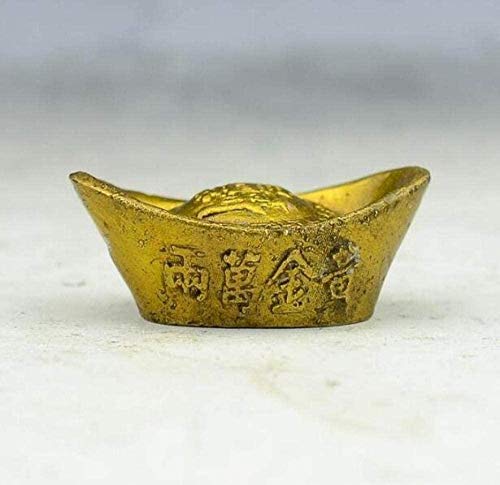 Statuetta,Scultura artigianato decorazione della casa decorazioni interne, anniversario di matrimonio ben confezionato rapporto qualità Lingotto D'Oro Intagliato In Ottone Da Collezione Yuan Bao