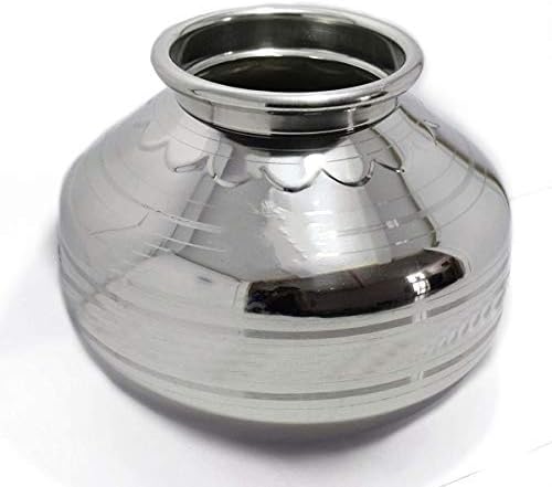 BHATI Stainless Steel Water Pot, Matka, Handi, Water Container, Water Pot (10 Ltr)