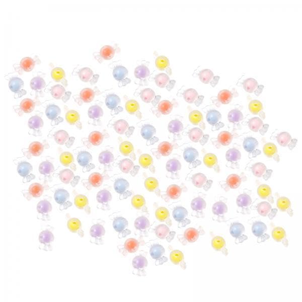 SNAPPSY 3x100 Pieces Colorful Acrylic Beads with Hole for Jewelry Making Candy-image-34