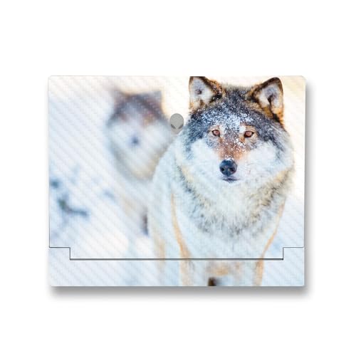 Image of MightySkins Carbon Fiber Skin Compatible with Alienware X14 R2 (2023) Full Wrap Kit - Alpha Wolf | Protective, Durable Textured Carbon Fiber Finish | Easy to Apply & Change Styles | Made in The USA