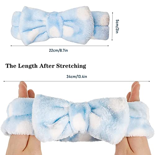 scicent Makeup Headband Spa Facial Cosmetic Hairbands for Women Beauty Sport Yoga Shower Wash Face Coral Fleece Head Band Hair Accessories for Girls 14 - Image 3