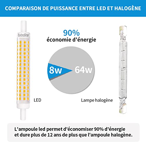 Extrastar Lampadina LED R7s 118 mm, non