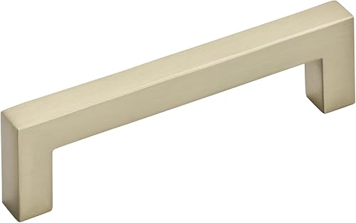 Miniatura 63 de Amerock | Mango de gabinete | Bronce champán | 3 pulgadas (2.992 in) de centro a centro | Monumento | Paquete de 2 | Jaladera de cajón | Asa de