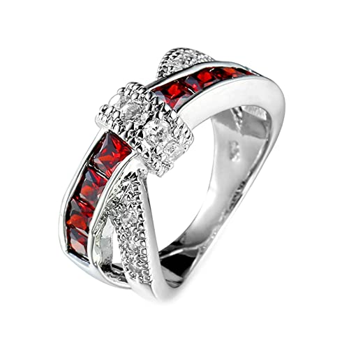 Bague de fiançailles femmes or blanc 18 carats, le cadeau d'anniversaire au nœud torsadé