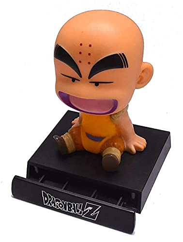 Image of AUGEN Super Hero Krillin Action Figure Limited Edition DBZ Bobblehead with Mobile Holder for Car Dashboard, Office Desk & Study Table (Pack of 1)