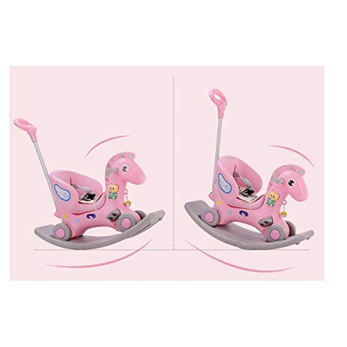Baby Schommelstoel Kinderen Rit op Paard Speelgoed Kinderwagen met Muziek Baby Rocker Stoel Opvouwbare Vier Wielen… - Afbeelding 7