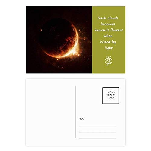 Juego de poesía con patrón de ilustración de universo dorado brillante, 20 unidades