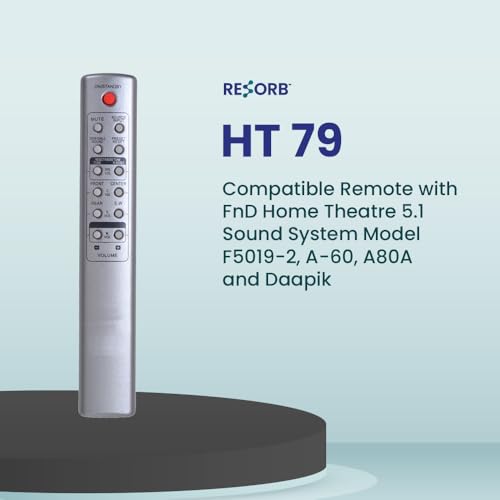 RESORB HT 79 Compatible Remote with FnD Home Theatre 5.1 Sound System Model F5019-2, A-60, A80A and Daapik 2 41tBnLB6y7L