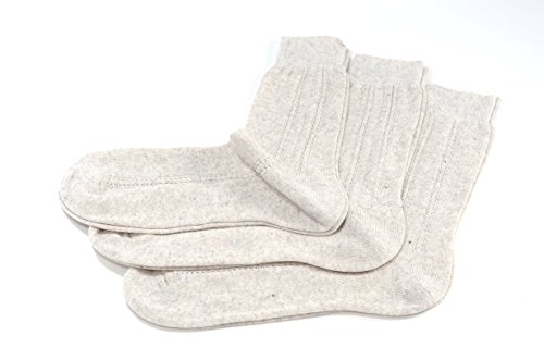 Thin Breathable Organic Linen Socks for Men, Pack of 3 (Size: Small)2