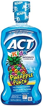 ACT Kids Anticavity Fluoride Rinse, Pineapple Punch, 16.9 Ounce (Pack of 3)
