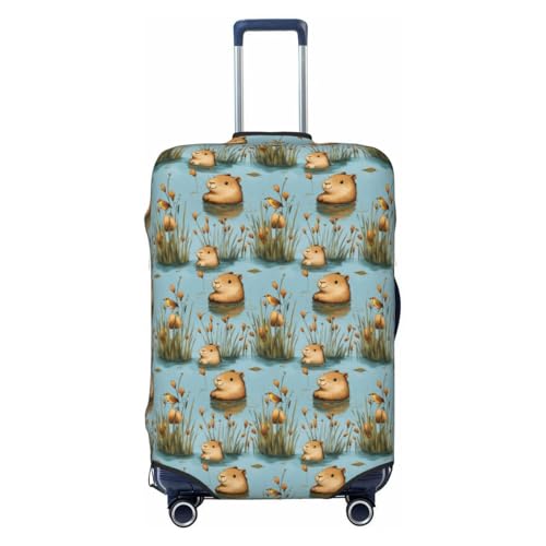 Luggage Cover Protector - Swimming Capybara Cute Print Suitcase Covers for Luggage Fit 18-21 Inch Suitcase