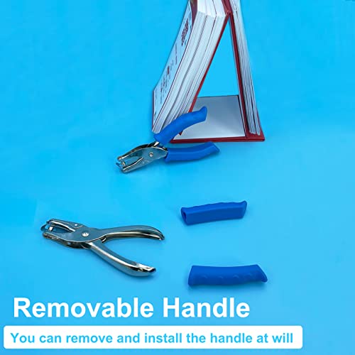Single Hole Punch 1/4” Paper Hole Puncher for Crafts, One Hole Puncher with Blue Soft Grip Handle for Kids and Adults, Handheld Circle Punch for Paper Crafts in Home, Office, Classroom - Image 5