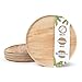 BIOZOYG Palmware Jednorazowe talerze do pizzy I Naczynia na raz Naczynia imprezowe z liscia palmowego I 100 x Deska do pizzy okragla 32 cm, plaska, z rantem I Naczynia jednorazowe z lisci palmowych biodegradowalne do kompostowania