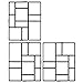 go2buy 3PCS Paving Pavement Concrete Mould Stepping Stone Mold Garden Lawn Path Paver Walk, 23.8 x 19.9 x 1.7
