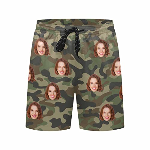 Personalized Swim Trunks with face Custom Photo Gifts Swim Shorts for Men Customized Novelty Beach Board Short for BF3