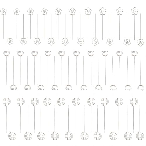 60 Pcs Porte Photo Sur Pied,Porte Photo, Porte Photo Pince, Tige Porte Photo, Porte Photos, Pinces...