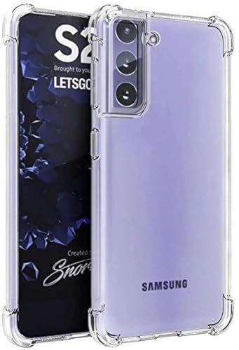 Image of BOXXO Flexible Back Cover for Samsung Galaxy S21 Plus 5G | Back Cover Transparent Clear Shockproof Case Four Corner Protection | Slim Protective Mobile Phone Cover for Samsung Galaxy S21 Plus 5G