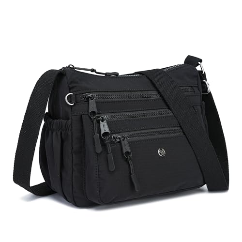Image of AOCINA Nylon Crossbody Bags for Women Multi Pocket Cross Body Purses