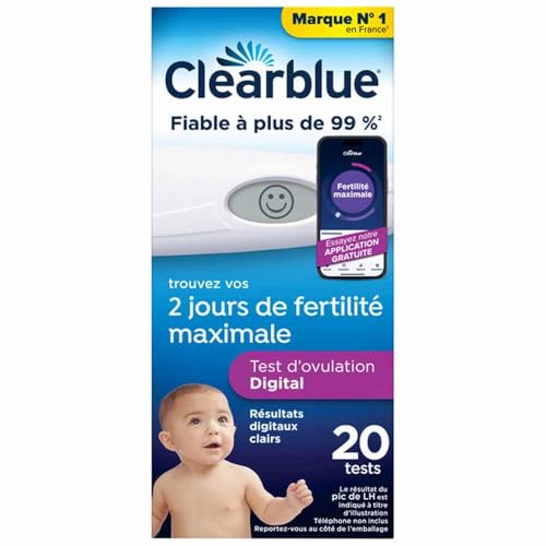 Clearblue Digital Ovulation Test, Helps You Design, Proven, 1 Digital Device and 20 Tests