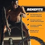 Yes4All 1.5/2 Inch Battle Ropes with Extra Protective Sleeve, Workout Ropes for Cross-Training Home Gym & Fitness Exercises, Strength Training - 30,40,50 Feet Lengths Available - Image 4