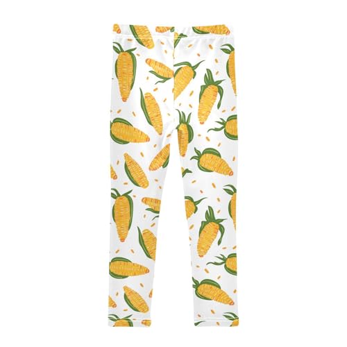 Cobs Corn Girls' Leggings Toddler Doodles Kids Yoga Pants Dance Active Tights 4T2