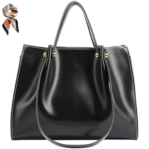 Leather Shoulder Bag for Women – Large Capacity Slouchy Work Tote Leather Shoulder Bag for Women – Large Capacity Slouchy Work Tote