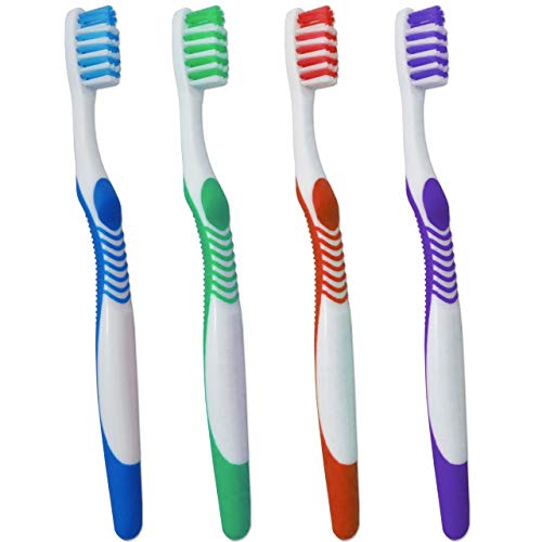 Toothbrushes-x-4-Family-Bulk-Pack-4-Colours-for-Adults-Medium-Soft-Bristles