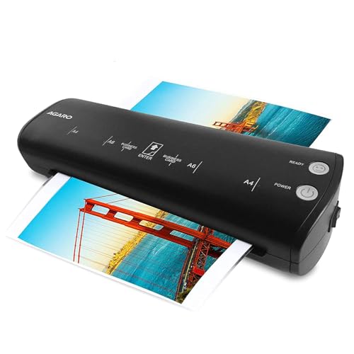 Image of AGARO Signature A4 Lamination /Laminating Machine with 5 Free Lamination Pouches, Hot & Cold, 9 Inch Width Slot, Fully Automatic, Laminator Machine, Ideal for Photos, Documents & ID Cards