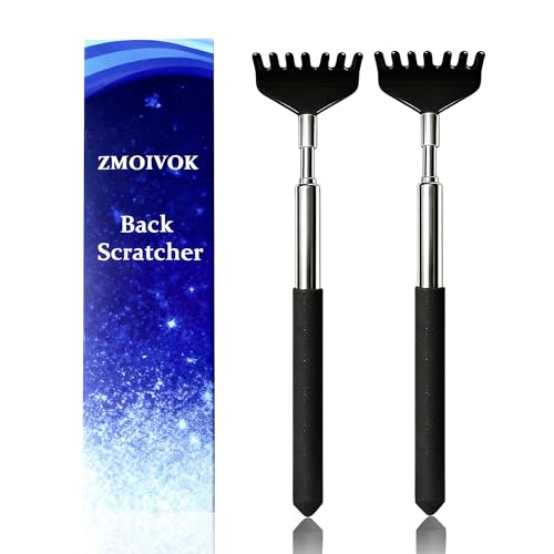 2 Pack Back scratchers Set Stainless Steel Back Scratcher Extendable
