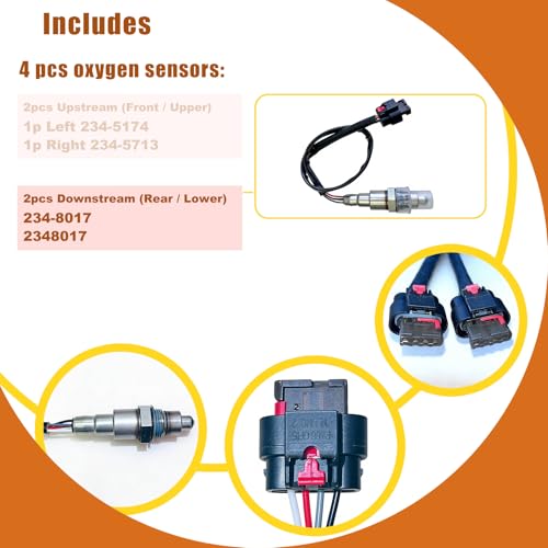 Sensores de Oxígeno Compatible con Ford F-150 3.5L Turbo 4Pcs miniatura 4