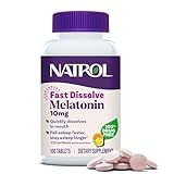 Natrol Melatonin 10mg Fast Dissolve Tablets - Citrus Flavor, 100 Count, Sleep Support, Fast Dissolve Melatonin for Adults, 100-Day Supply