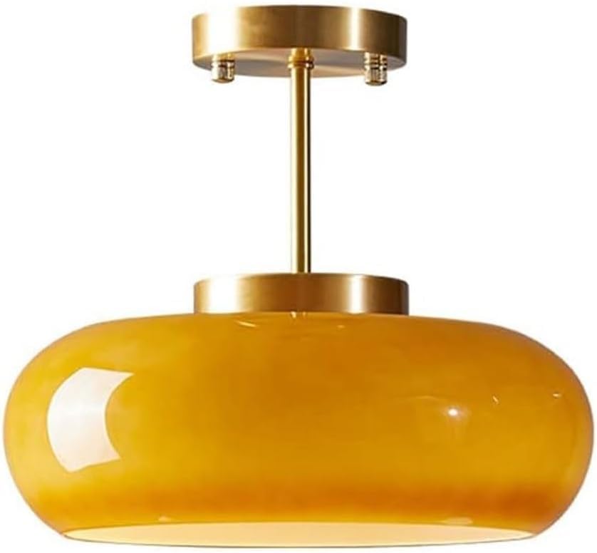 Plafonnier en verre rétro E27 pour remplacer un vieux lustre